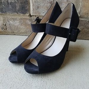 Nine west velvet Mary Janes